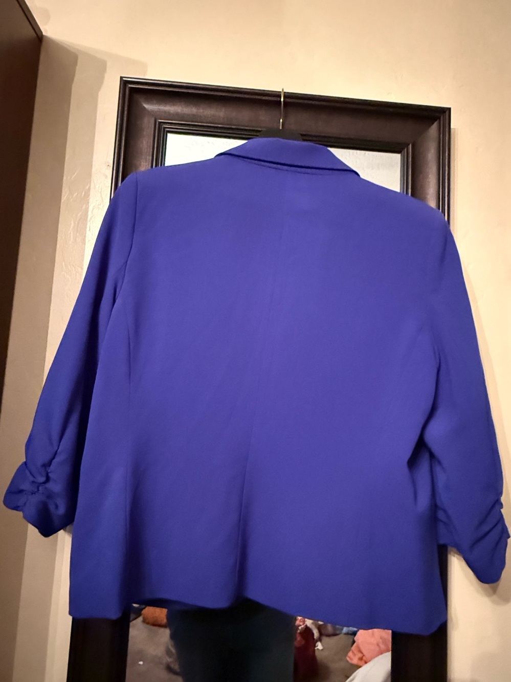 Worthington Royal Blue Ruched Sleeve Blazer XL - Picture 4 of 5